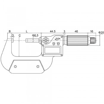 Micrometru digital de exterior 25-50mm x 0.001mm cu protectie IP65